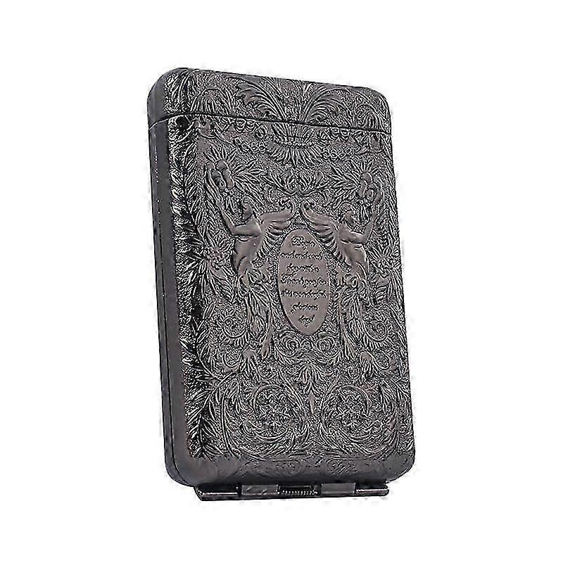 Retro Metal Cigarette Case with Three Open Design