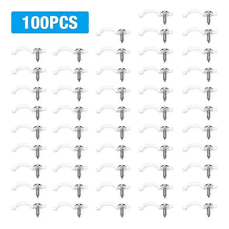 100pcs Mounting Brackets Clip One-side Fixing Clips Screws Clips