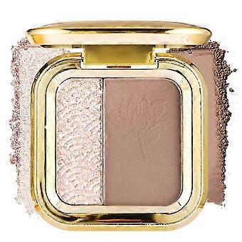 Matte Shimmer Highlight and Bronzer Face Contour Palette, Buildable Coverage Pink and Gray
