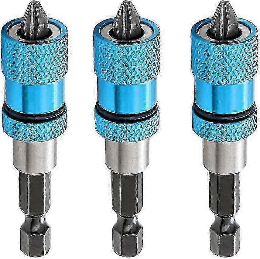 3PCS adjustable screw depth magnetic screwdriver bit holder set