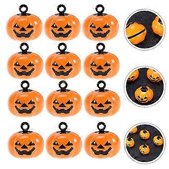 Pumpkin Bell Pet Bells Copper Material for Pets 12Pcs Set Pumpkin Shape