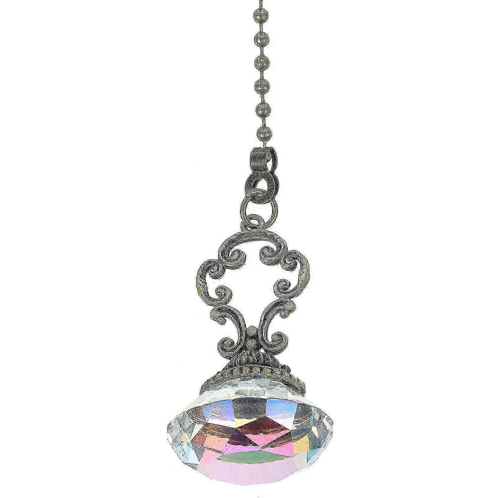 White Crystal Ceiling Fan Pull Chain
