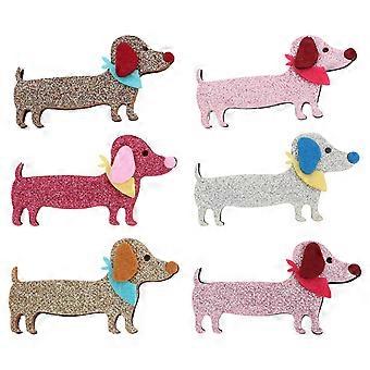 Dog Hair Clips Cartoon Style for Decoration 6Pcs Pet Puppy Hairpins