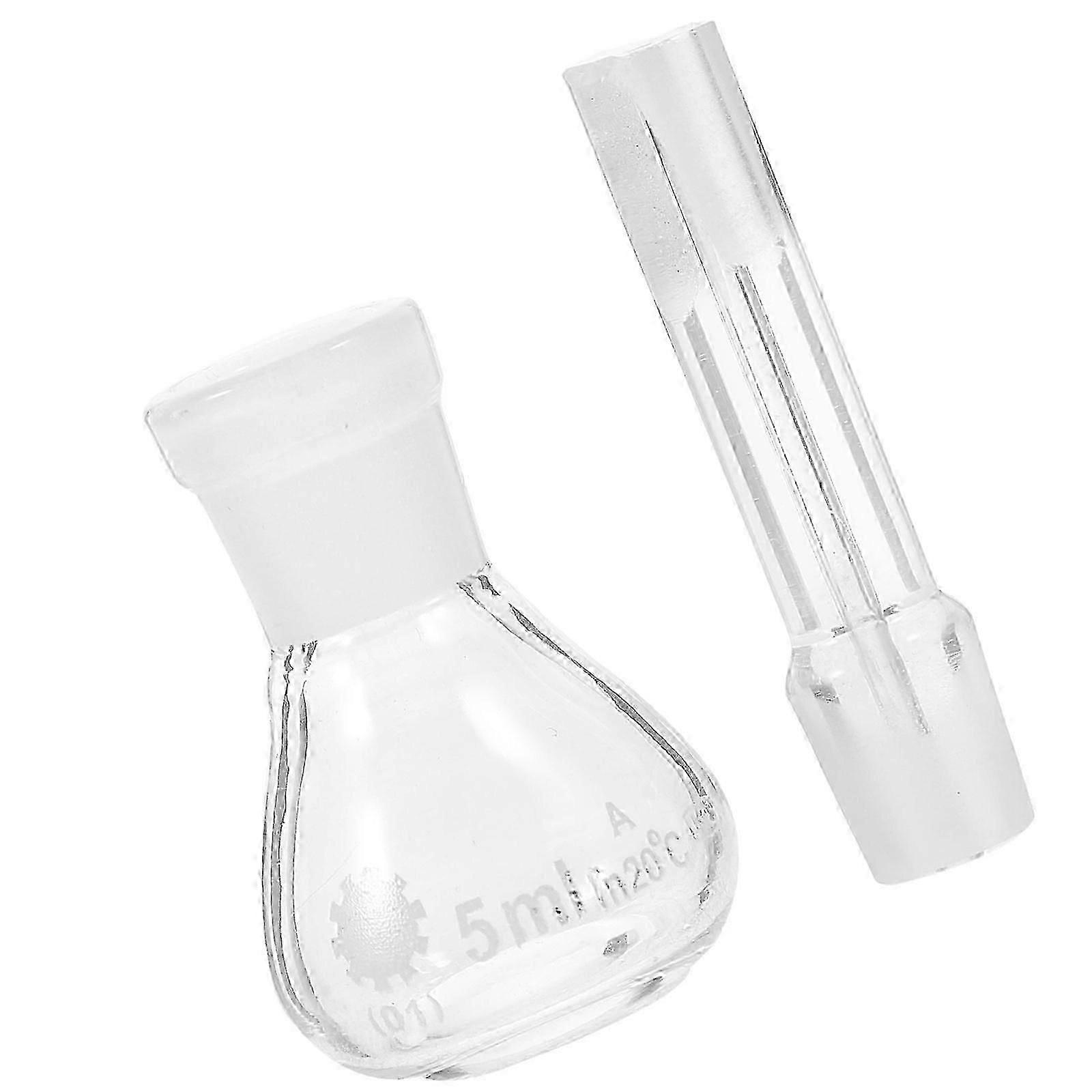 Gravity Bottle Glass Pycnometer with Perforated Stopper Empty Lab Bottle(5ml)-Good