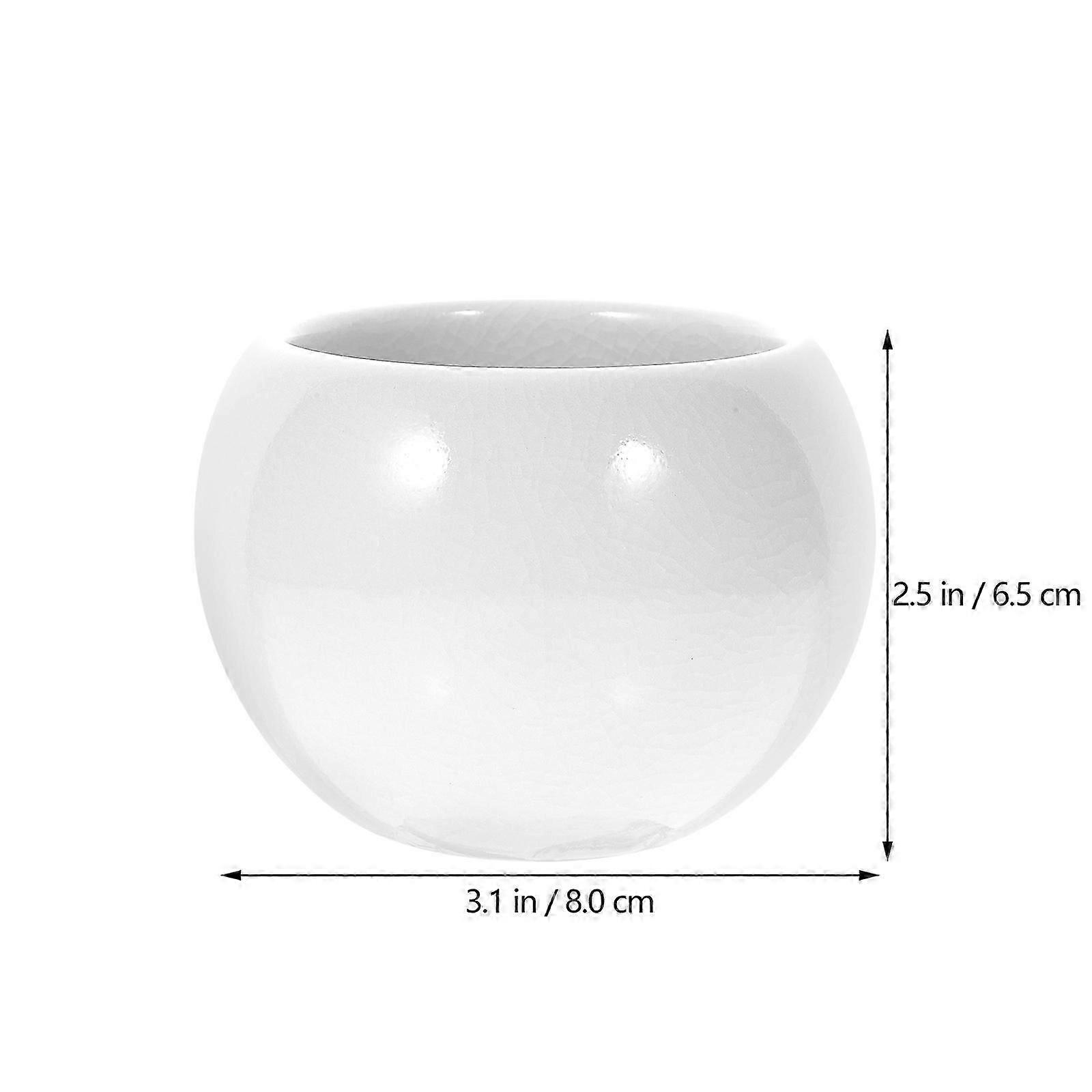2Pcs Chinese Style Teaware White Ceramic Tea Cup for Kitchen Gift