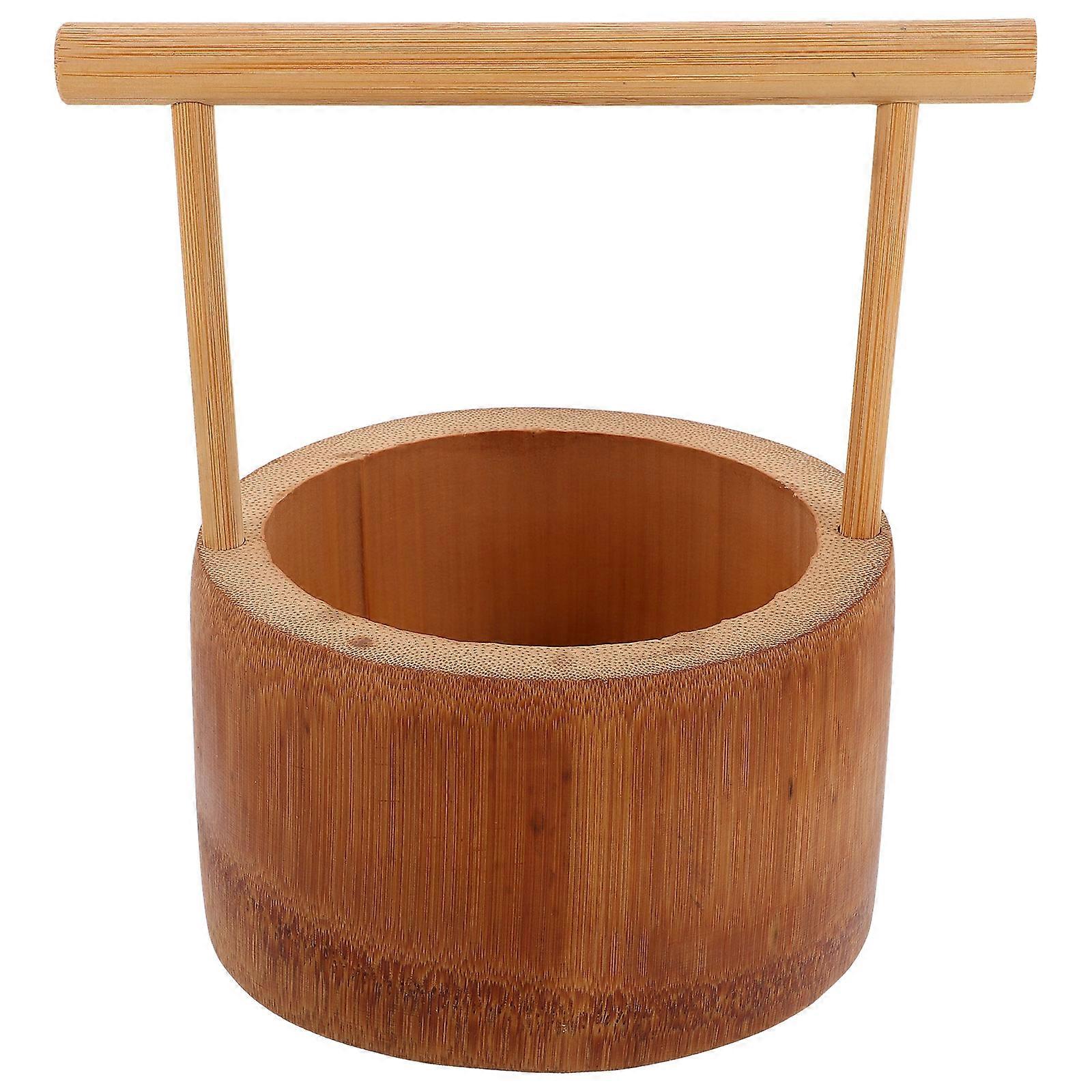 Brown Bamboo Candy Container for Kitchen Use 4Pcs Set