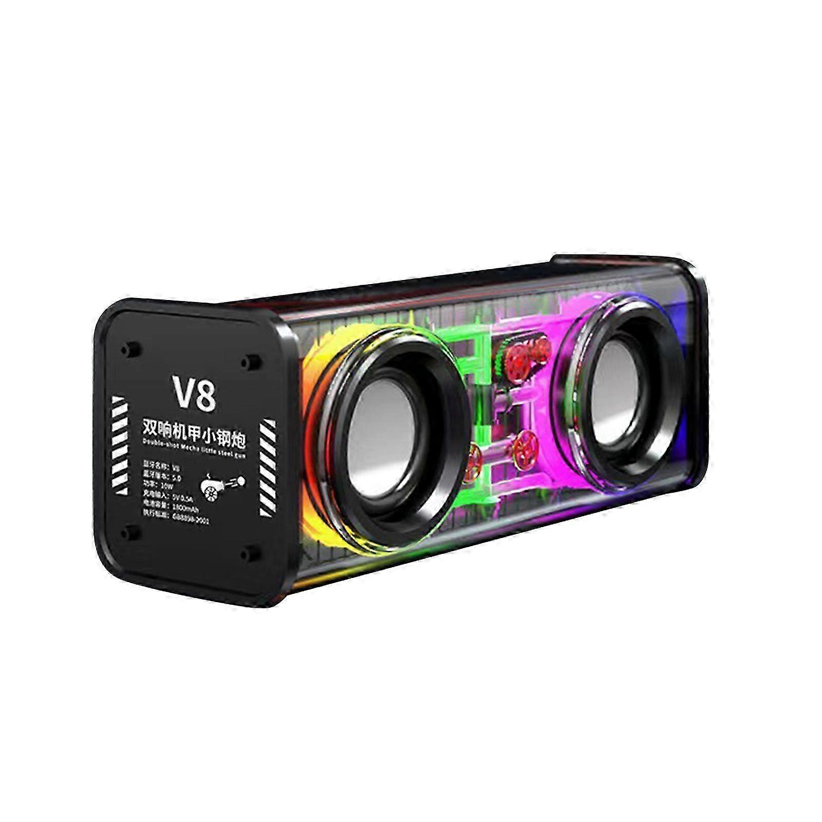 V8 LED Portable Bluetooth Speaker
