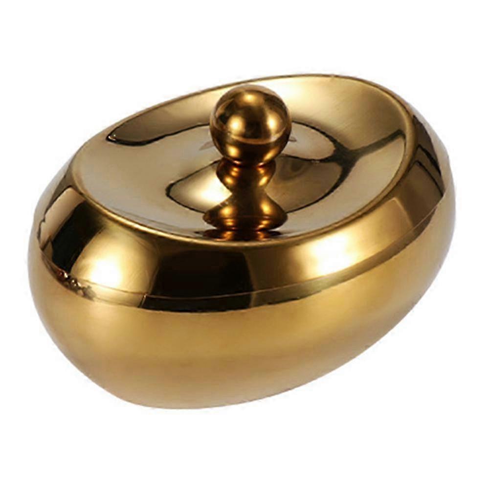 Stainless Steel Covered Ashtray Windproof Large
