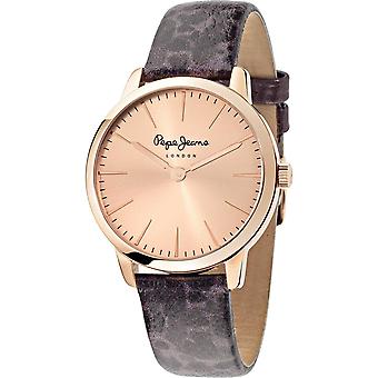 Pepe jeans watches amy reloj para Mujer Analógico de Cuarzo con brazalete de Piel de vaca R2351122502
