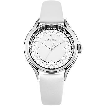Morgan Quarz Analog Damenuhr mit M1274W Kunstleder Armband