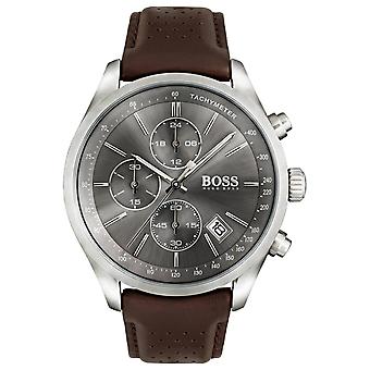 Hugo Boss Grand Prix Quartz analog man Watch med Cowskin armbånd 1513476