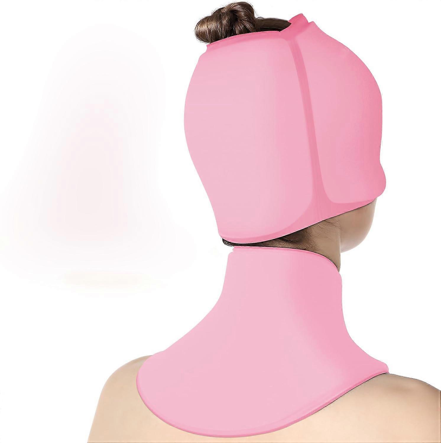 Adjustable Migraine Cap Dark Light-Blocking Extended Coverage Reusable Cold Gel