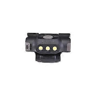 Rotating LED headlamp with flashing red and blue lights for running, camping, fishing, cycling, hiking and more.