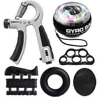 Grip Strength Trainer Kit (6 pieces) for building muscle and recovering from injuries.