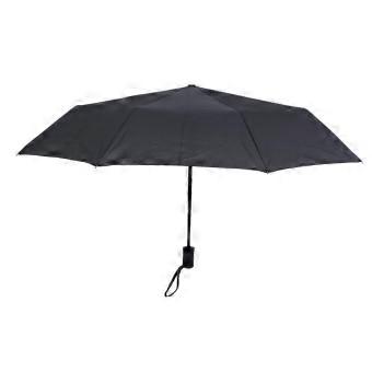 Automatic Folding Umbrella with UV Protection, Windproof Compact Travel Design, Lightweight Black