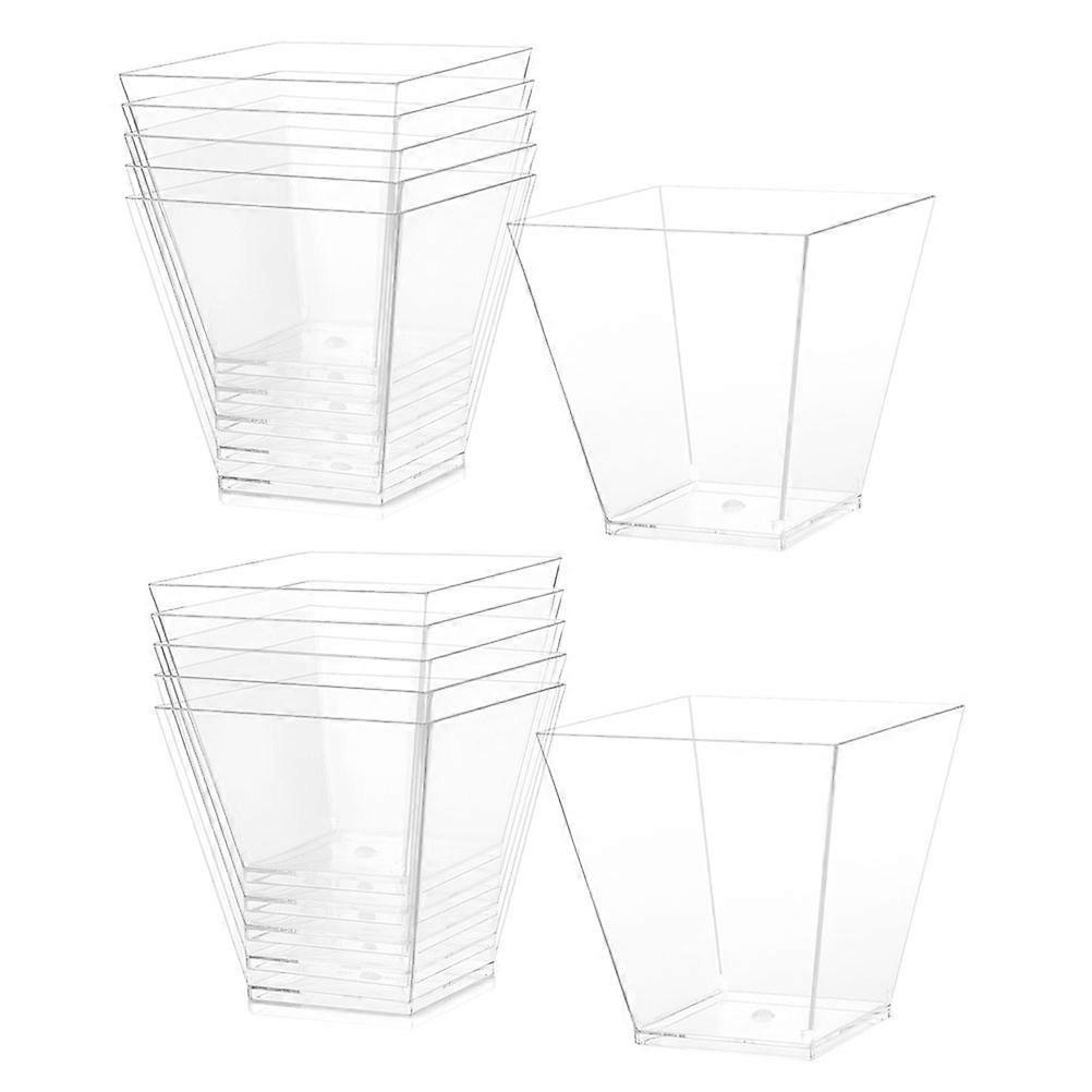 Tiramisu Cup Multi-Function Dessert Cup compatible with Home Use 100Pcs Transparent