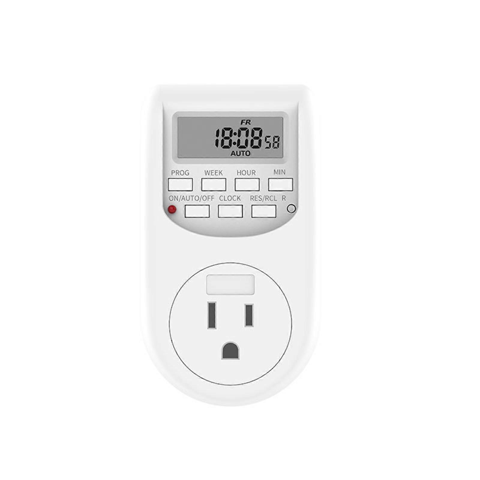 Energy Saving Electrical Timer Outlet Programmable Function for Reducing Electricity Bills 15A Capacity Simple Control Multicolor