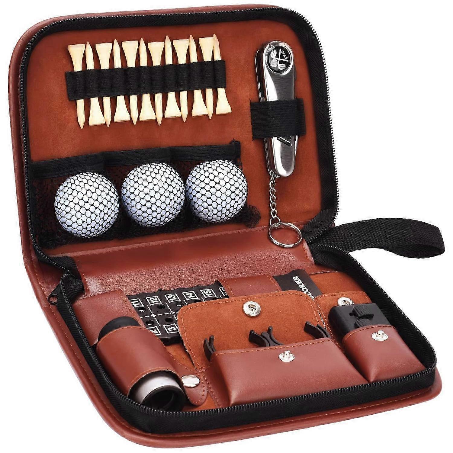 Beginner Golf Kit With Leather Carry Case