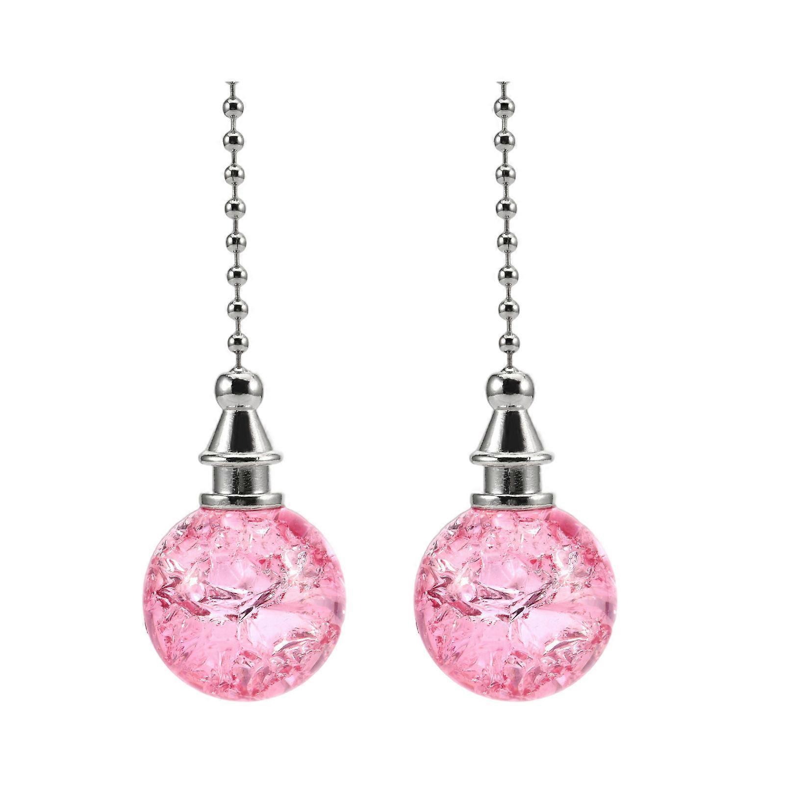 Ice-Crack Crystal Pull Chain Pair
