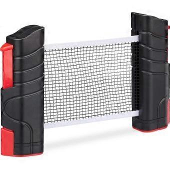 Ping Pong Net Extendable 180cm, Clamp Up to 5cm Thick, Black/Red