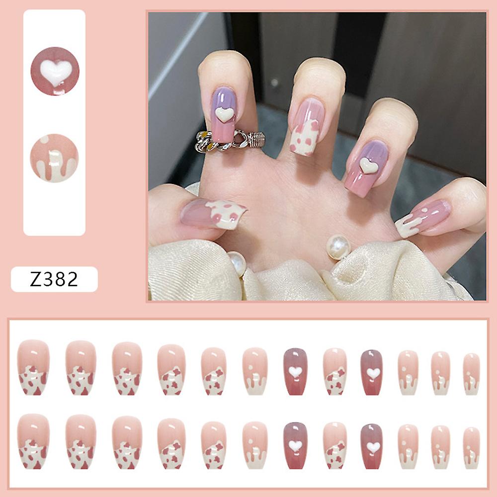 False Nails Medium Length Square Looks Shiny And Attractive