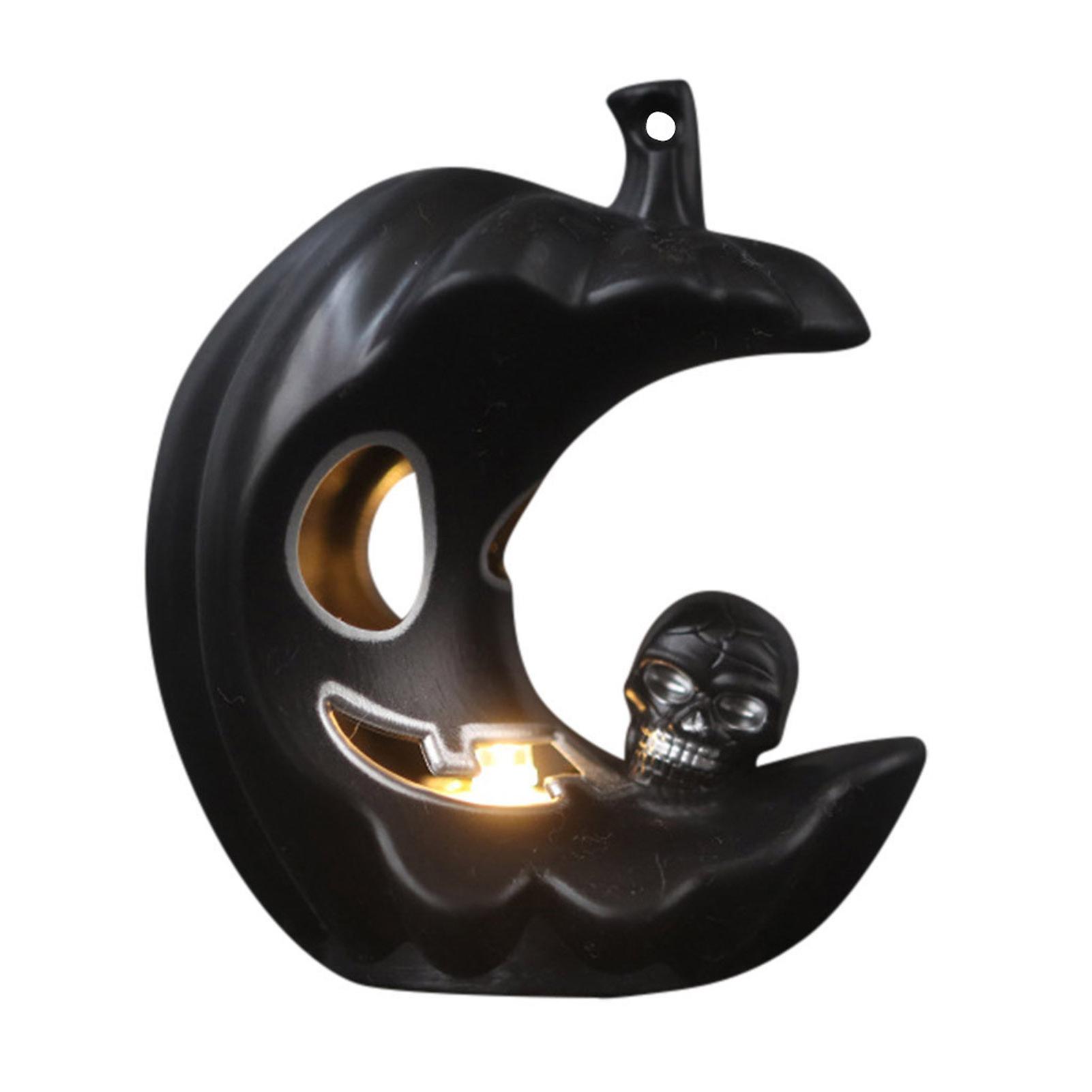 Halloween Moon Shape Ornaments Light Stable Exquisite Craftsmanship Lights For Halloween Themed Party
