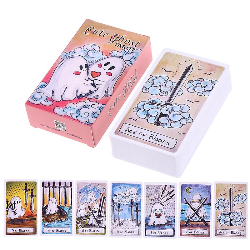 1Box Cute Ghost Tarot Cards Prophecy Divination Deck Family Party Board Game SHYTMV