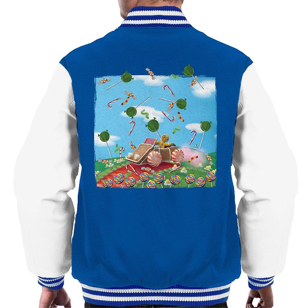 Shrek Christmas Gingerbread Man Raining Sweets Men's Varsity Jacket