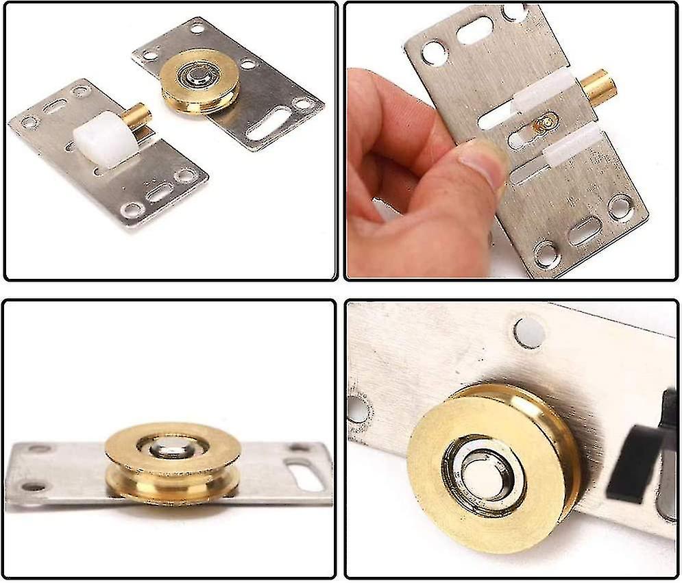 4 Paia Di Ruote Per Mobili, Ruote Per Porte Scorrevoli, Rulli Per Mobili Scorrevoli Rulli Per Porte Scorrevoli 81070438 - Foto 2