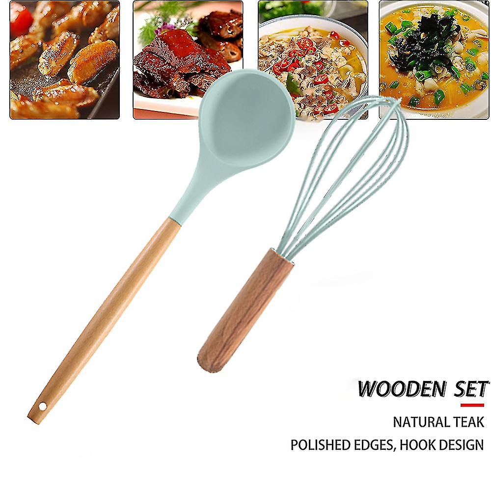 thumbnail image 5 of sistema del utensilio de la cocina 2pc, utensilios de cocina de madera fáciles de limpiar, cocinando, 5 of 5