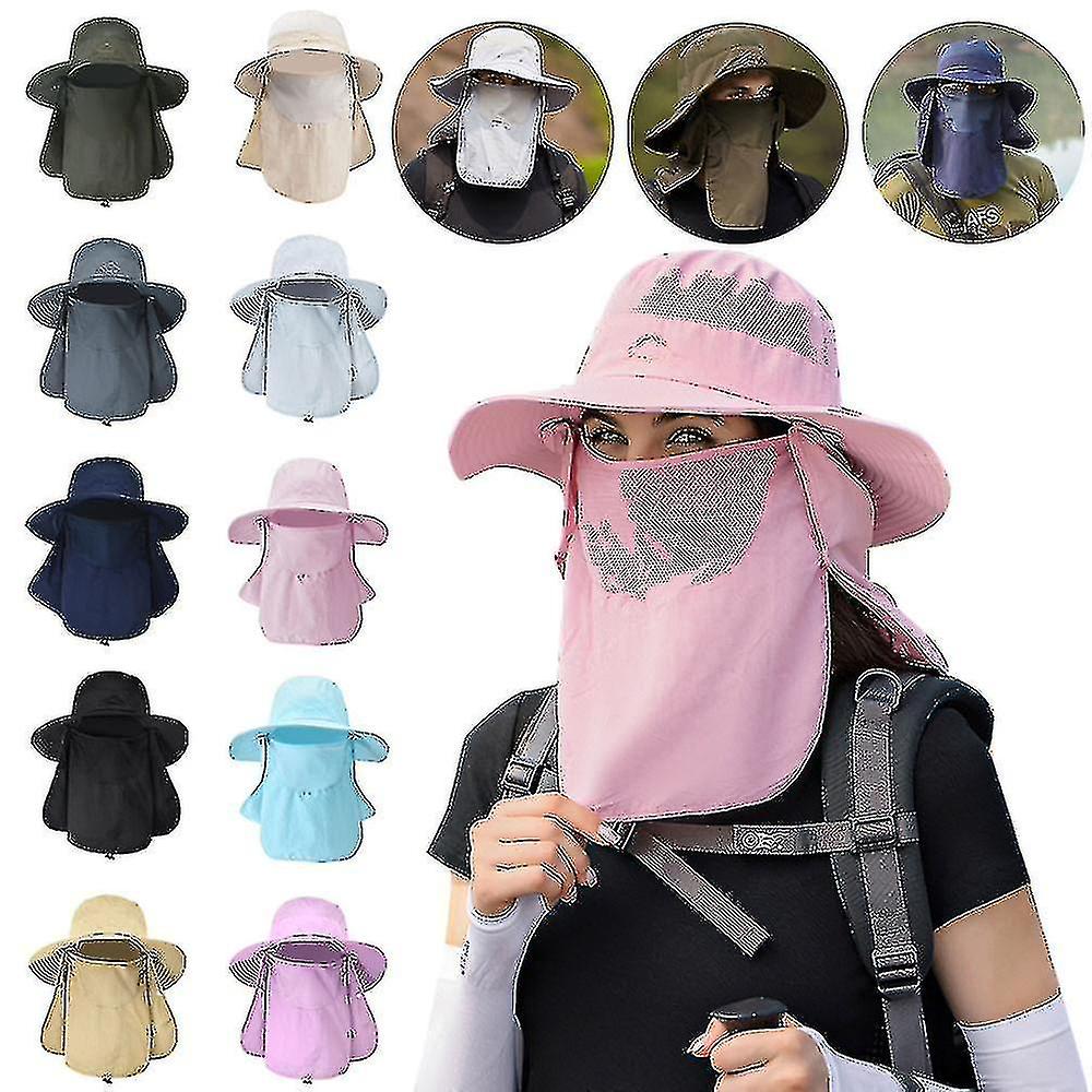 Fisherman Hat Men's Sun Hat Quick-drying Sunscreen Hats Fishing Breathable Sun Hat Women's Face-covering Cap