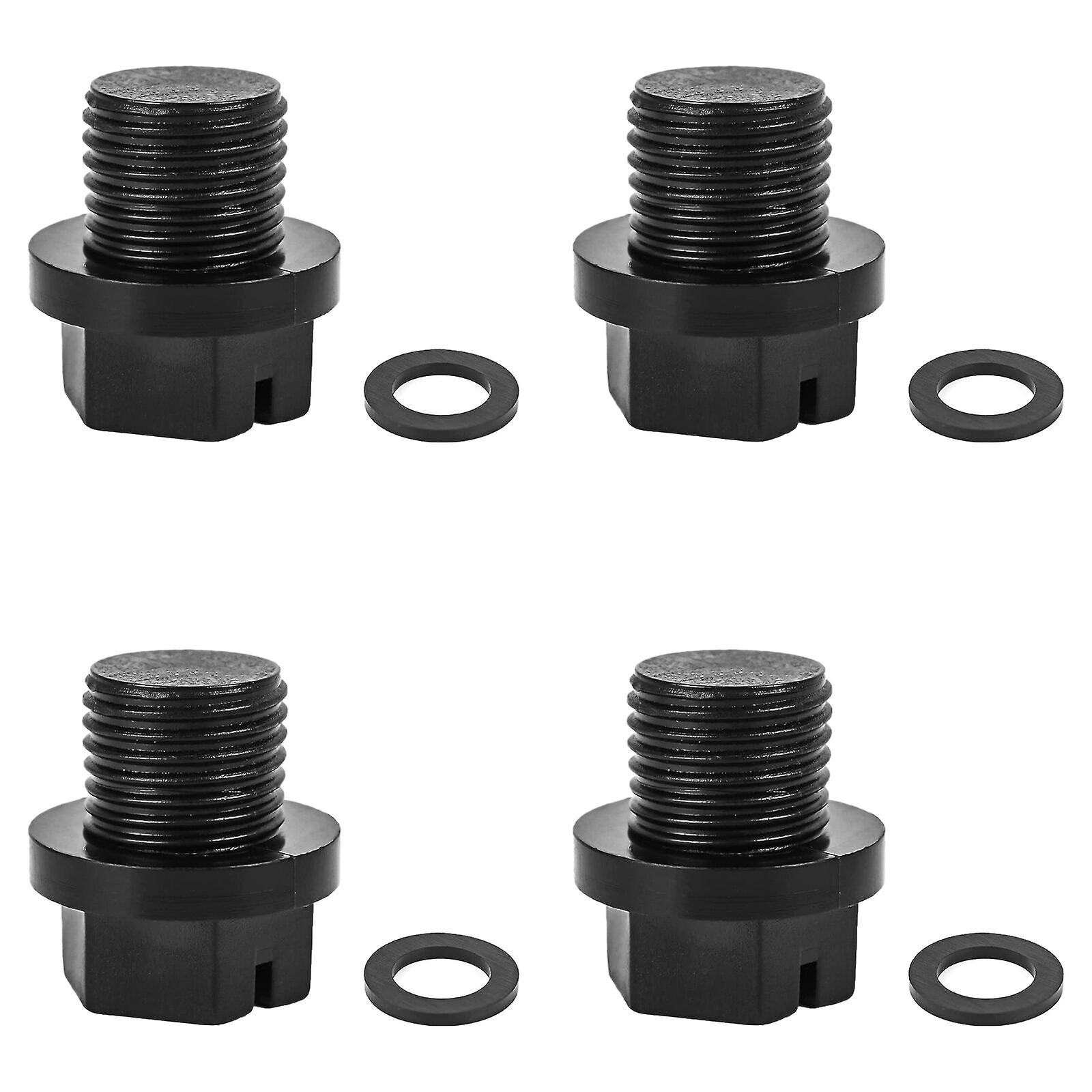Hayward Spx1700fg Pool Pump Drain Plug Set With Gasket Replacement, Fits Most Models, Heavy Duty Build - Black