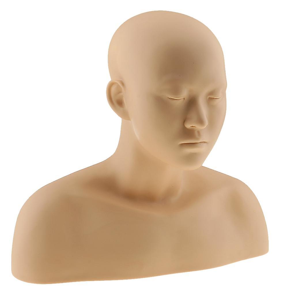 Soft Silicone Massage Makeup Practice Training Mannequin Head Shoulder Bone