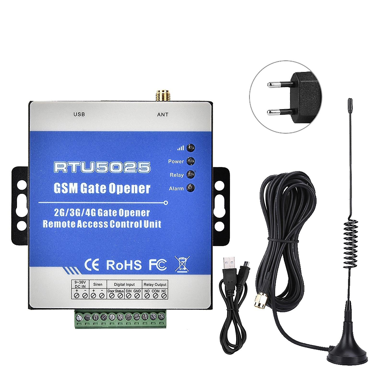 Rtu5025 Wireless Remote Gsm Gate Opener Operator Garage Door Access Controller (eu Plug)
