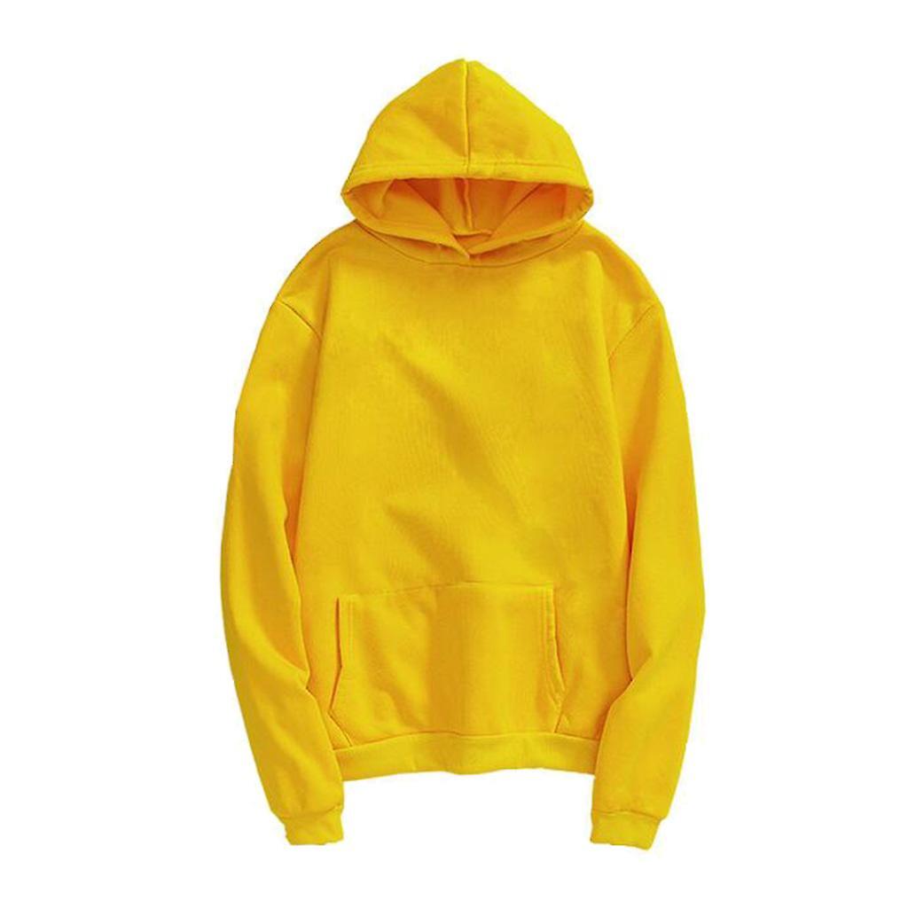 Fleece sweatshirt met capuchon Casual Basic Pullover sweatshirt voor dames heren M