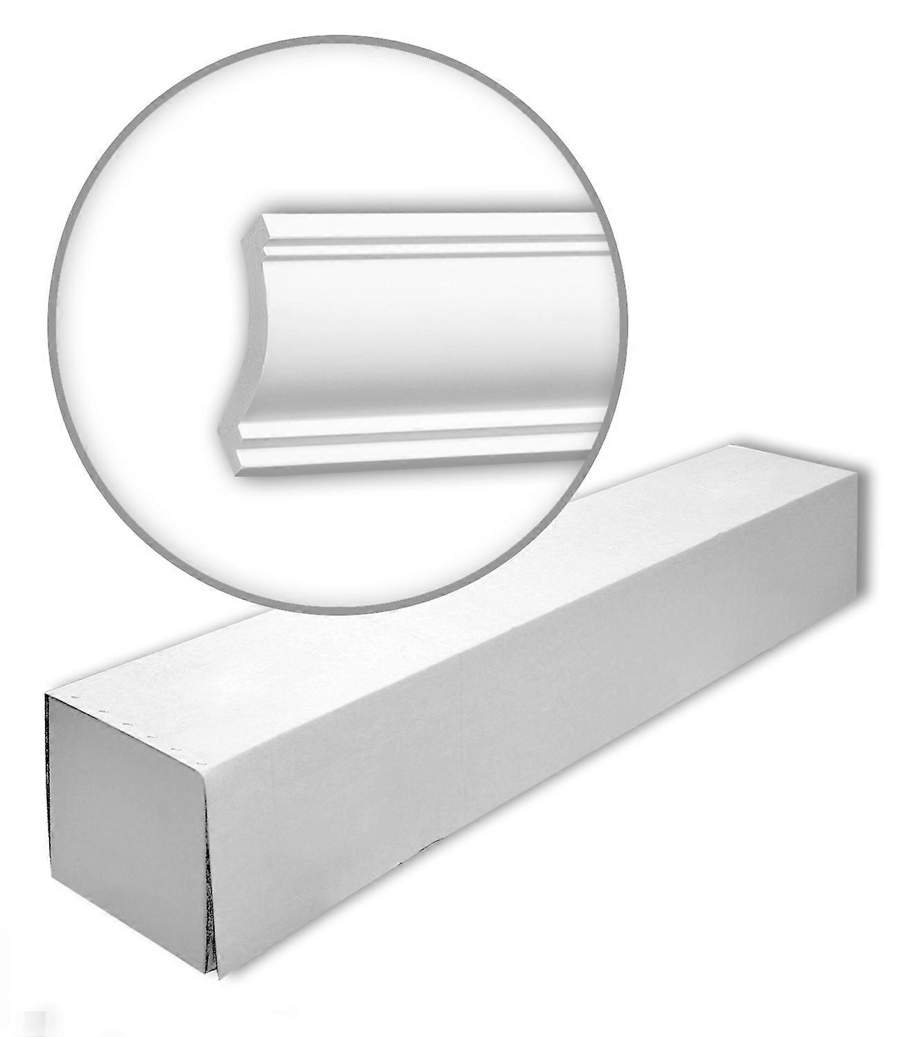 Profhome Decor 9 x Crown mouldings 150215-box Profhome Rigid polyurethane foam white pre-primed appropriate for indirect lighting