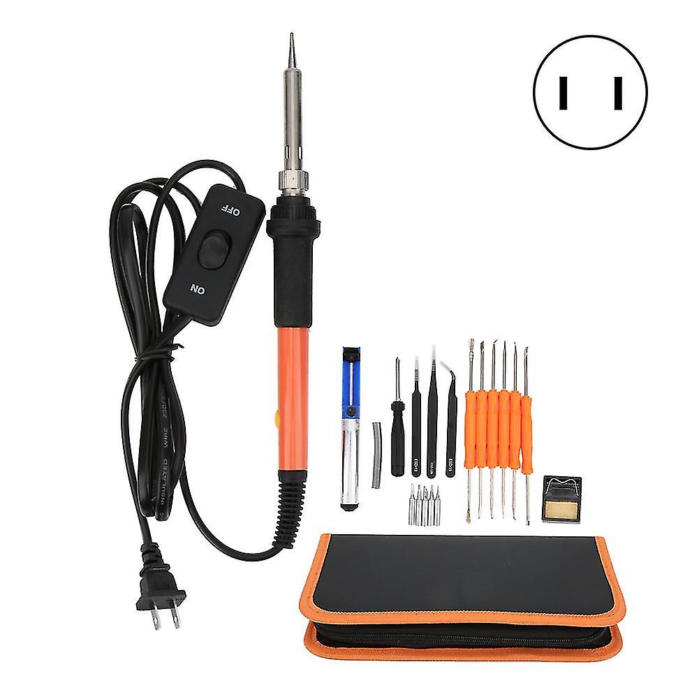 20Pcs Electric Soldering Iron Set Temperature Adjustable With Switch Welding Toolsac110v Us Plug