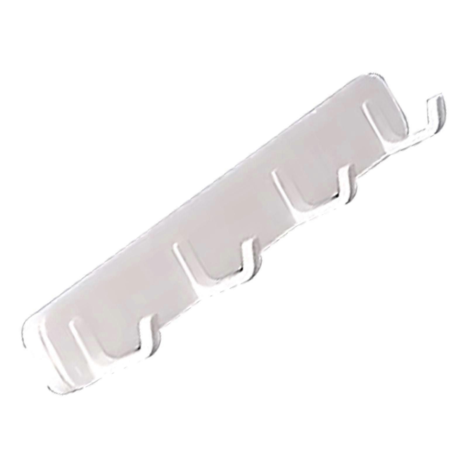 Simple Hanging Hook Rail Adhesive Hole Free Dormitory Bathroom Wall Hanger Stretchable 4 Hooks Rail 