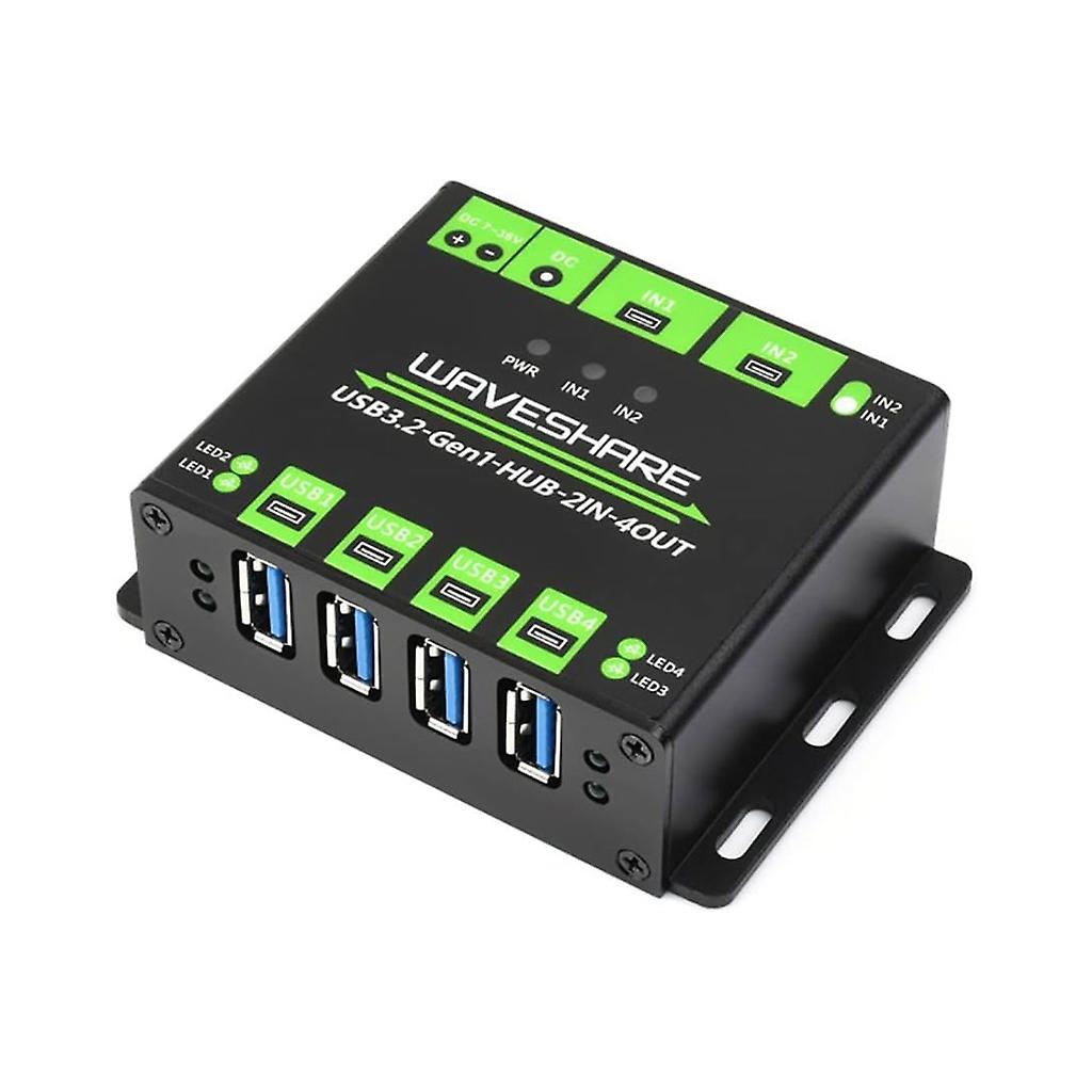 4 Ports USB 3.2 Hub 4X Extended Ports 2 in 4 Out for 2 Hosts Switching MTT Technology Suitable for Industrial Automation