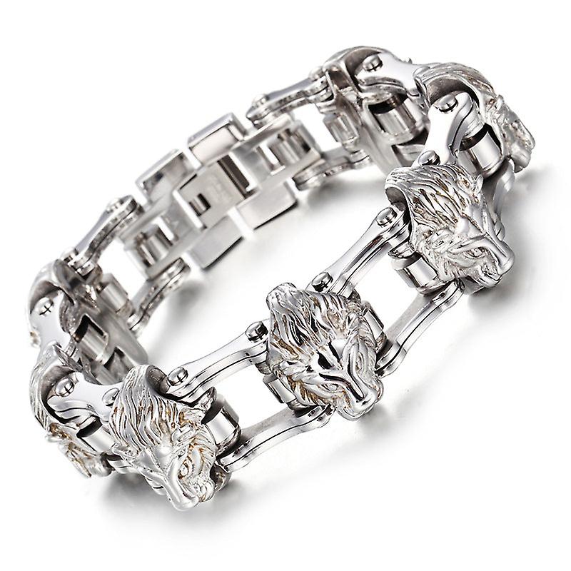 Mode Titanium Steel Lion Head Bracelet