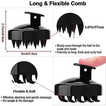 Massage Brush &amp; Peeling Of Scalp - 6 Colors Black