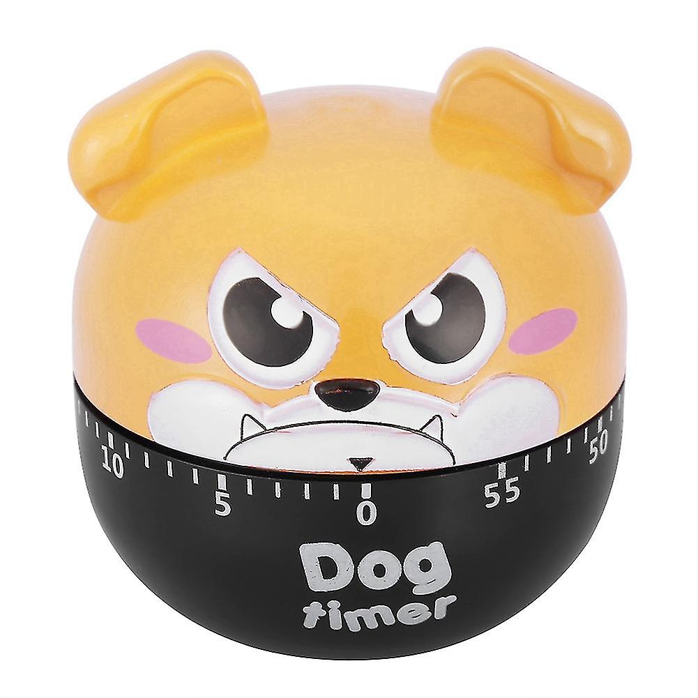 Mechanical Kitchen Timer Cute Dog Design Manual Cooking Timer Counter Tool for Home Cooking Reminder Khaki Color