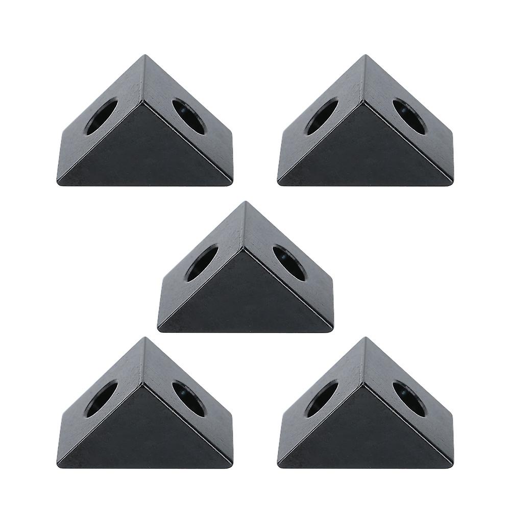 5Pcs 3D Printer Accessories Set: V-Groove/C-Beam Triangle Connector, V-Groove Connecting Angle, Aluminum Block