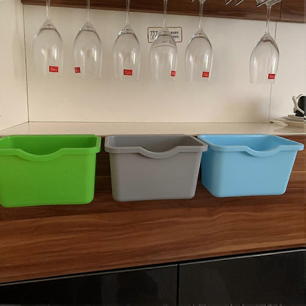 Kitchen Cabinet Door Plastic Basket Hanging Trash Can Waste Bin Garbage Bin Box