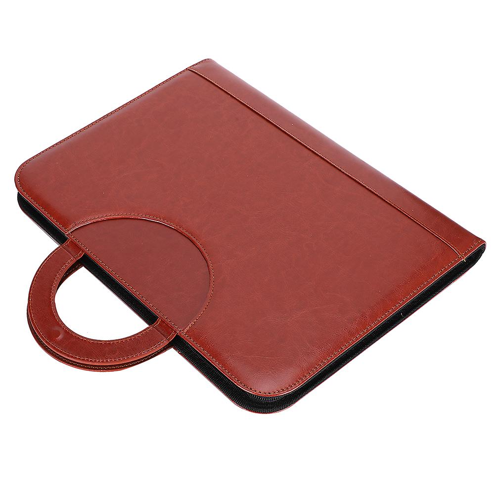 PU,Leather,Folder,A4,Business,Portable,Manager,Zipper,Bag,Binder,Storage,Fold