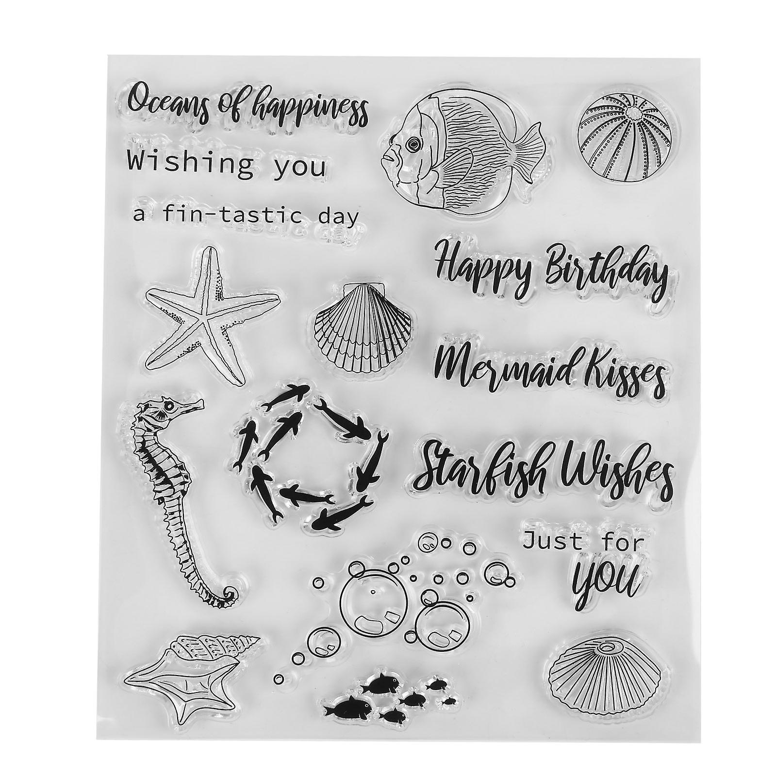 Clear Stamps Paste Repeatedly Clear Imprint DIY Production TPR Card Making Stamps for Photo Album Invitation