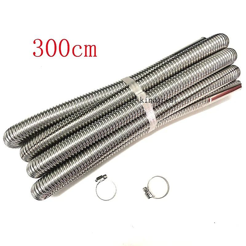 60/100/120/150/200/250/300 ס"מ משאית רכב ואן דיזל מחמם חניה אוויר צינור צינור פליטה נירוסטה צינור אוורור גז ~ 45347