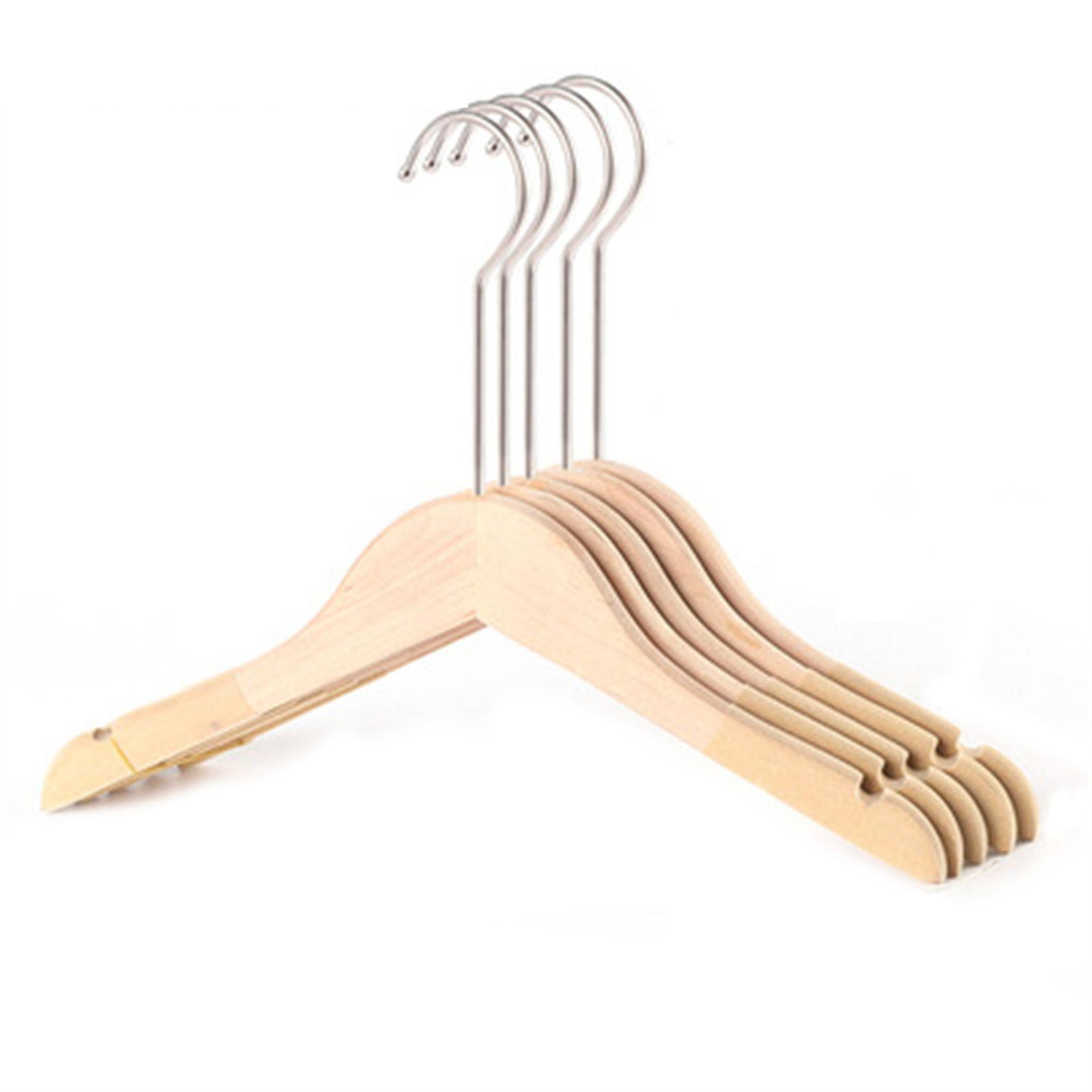 Flocking Hanger Flocking Wood Hanger Non-slip Clothing Hanging