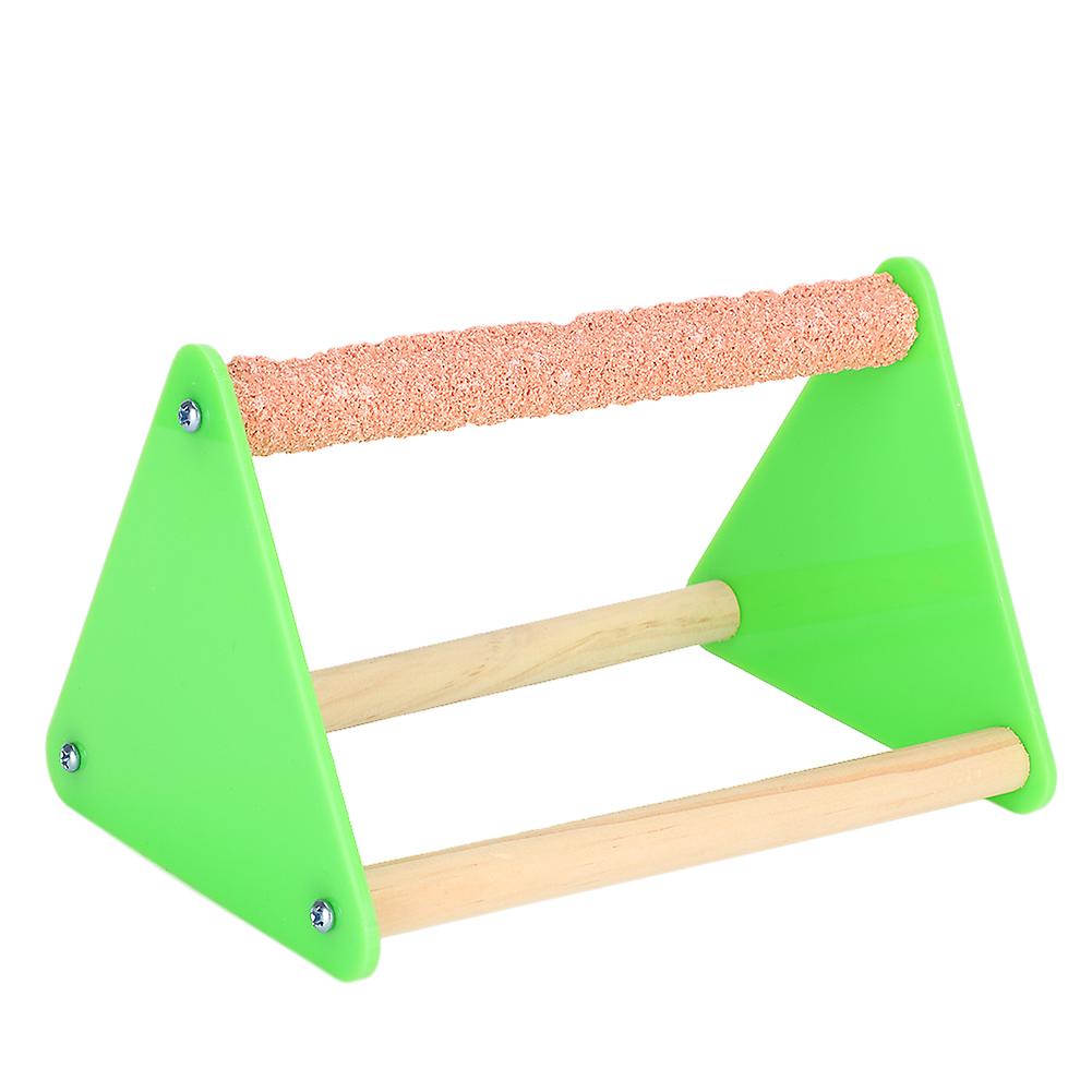 Parrot Stand Perch Triangular Stand Bracket Grind Arenaceous Bar (Side Bracket Color Random)