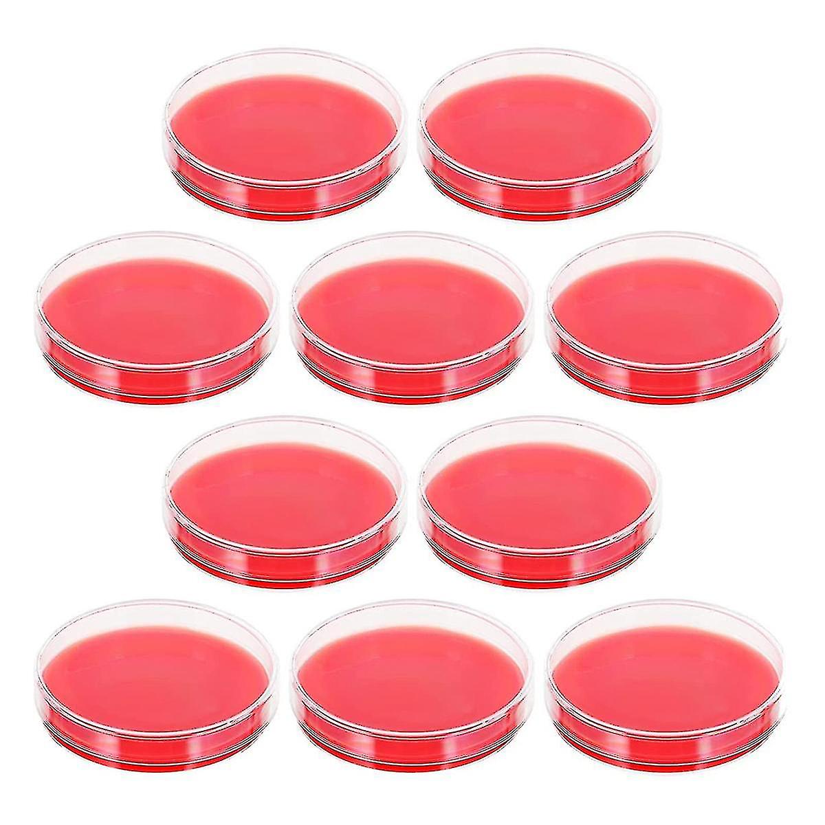 10pcs Agar Plates Blood Agar Dishes For Biological Laboratory Equipment School Science Projects